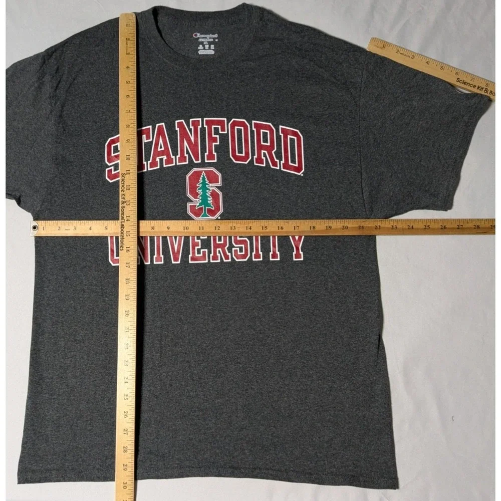 STANFORD UNIVERSITY x Champion Gray Heather‎ T-Shirt - Men XL - Picture 5 of 12